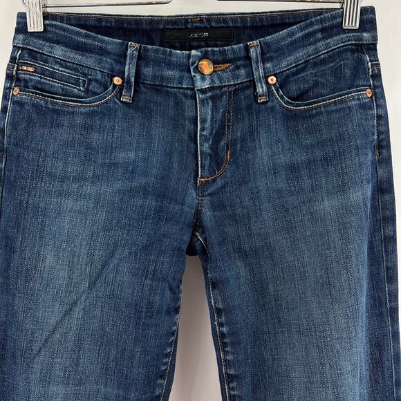 Joe's (27) (30x33) Long Socialite Bootcut Weston Blue Dark Wash Low Rise Jeans - Picture 3 of 10